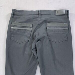 Fried Denim Pants Men 38x32 Black Slim Stretch Red Stitch Jeans Y2K Hipster EUC